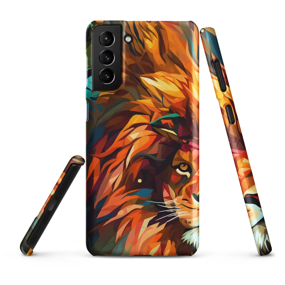 Majestic Gaze: The Polygonal Lion