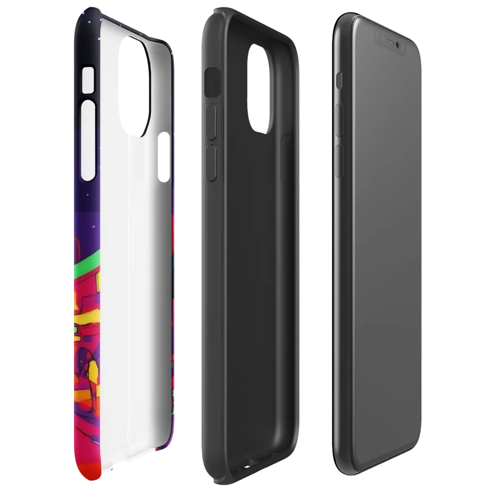 Neon Dreams: A Cyberpunk Odyssey | Phone Case |  11 Pro Max | Tough Case | Glossy