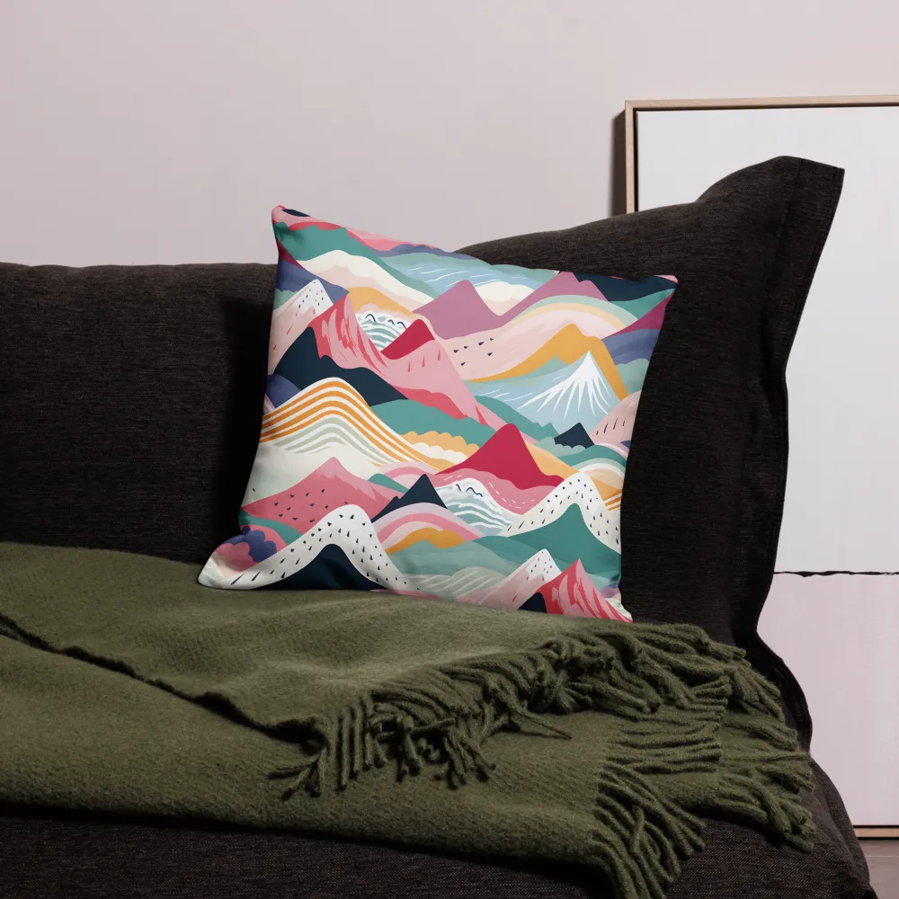 Harmonious Mountain Waves | Pillow Case | 18″×18″