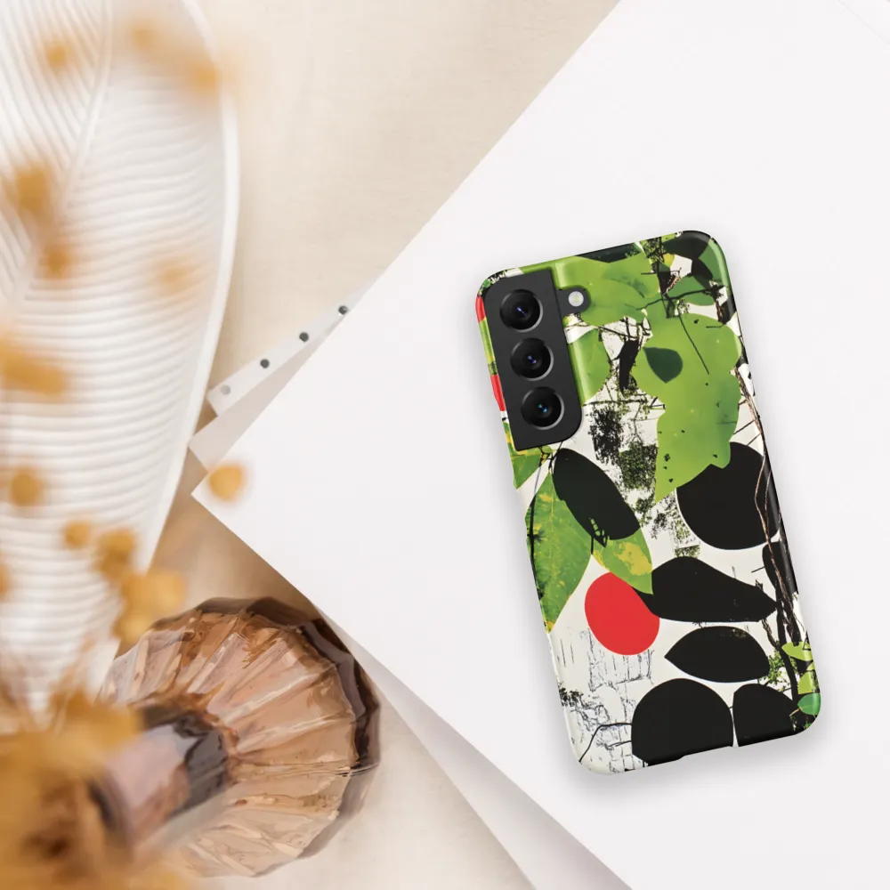 Nature's Geometry: A Contemporary Collage | Phone Case |  S22 | Snap Case | Matte