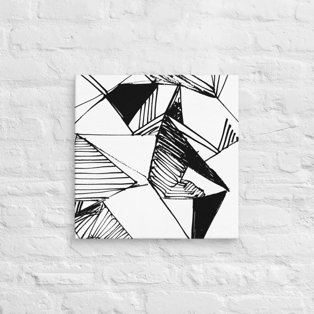 Dynamic Geometry in Ink | Canvas | 18″×18″