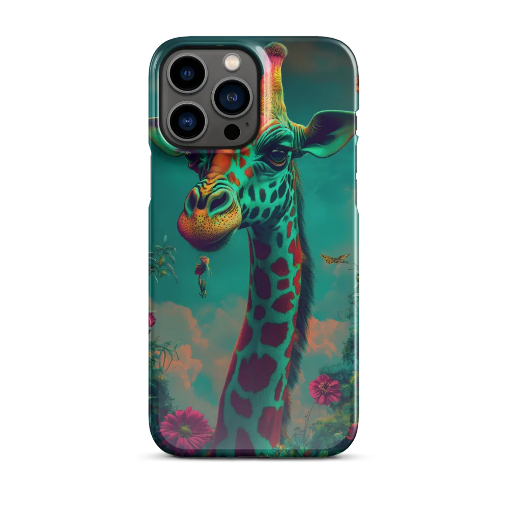 Whimsical Giraffe Among Blossoms