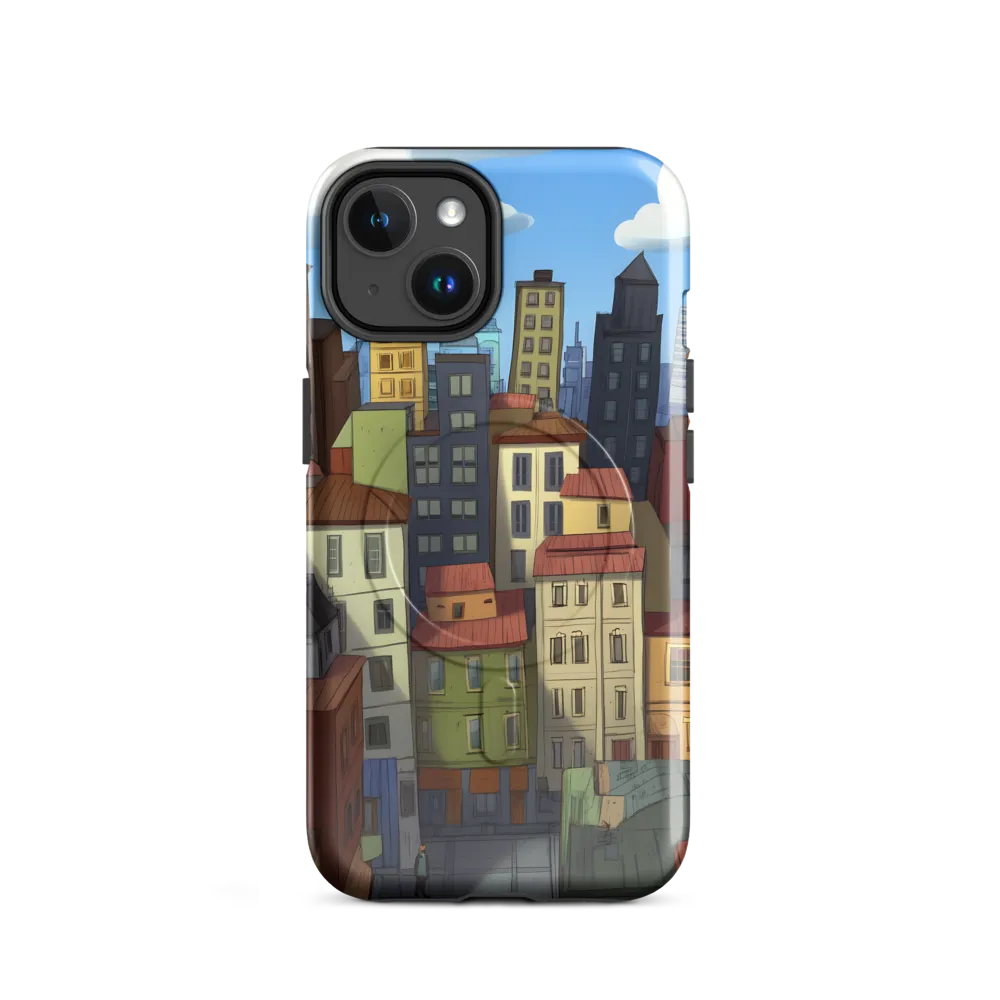 Urban Symphony: A Colorful Cityscape | Phone Case |  14 | MagSafe® Tough Case | Glossy
