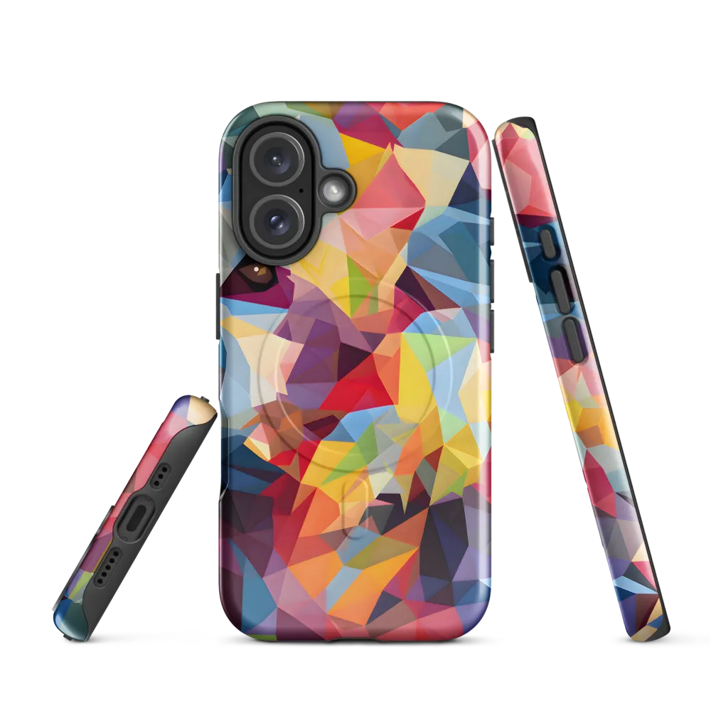 Playful Geometry: The Bear's Face | Phone Case |  16 | MagSafe® Tough Case | Glossy