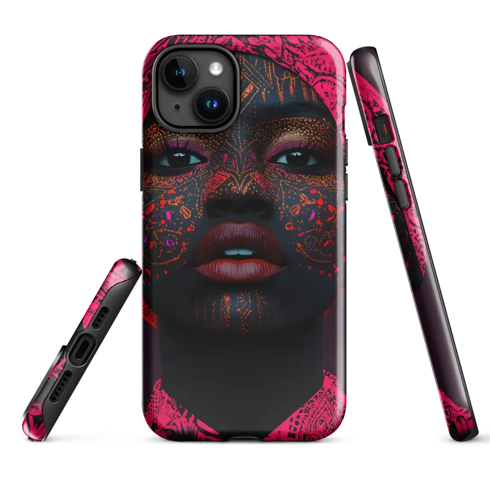 Neon Adornments: A Portrait of Cultural Expression