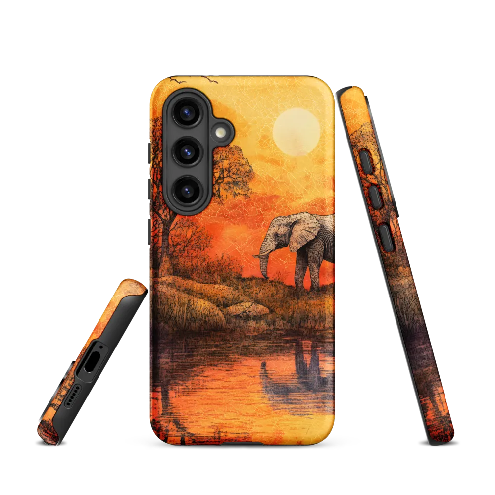 Elephant's Serenity at Dusk