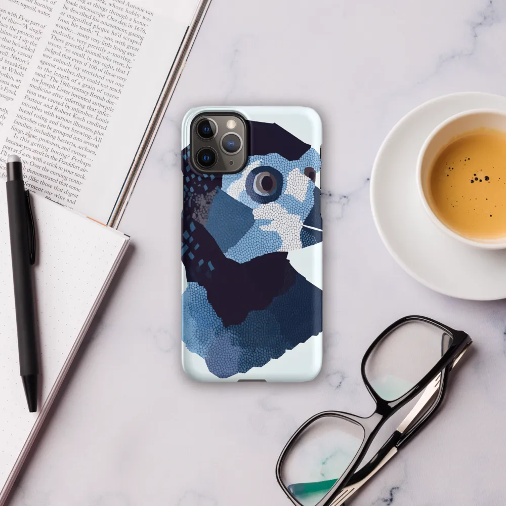 Abstract Avian Portrait in Blue