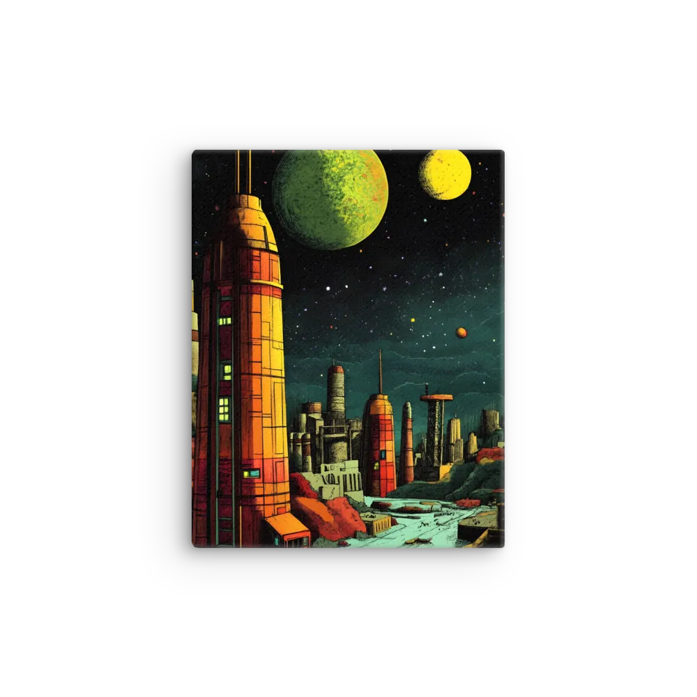 Cosmic Cityscape | Thin Canvas | 11″×14″