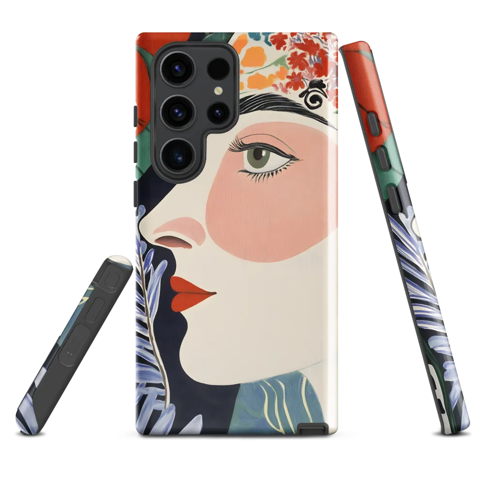 Floral Serenade: A Modern Portrait