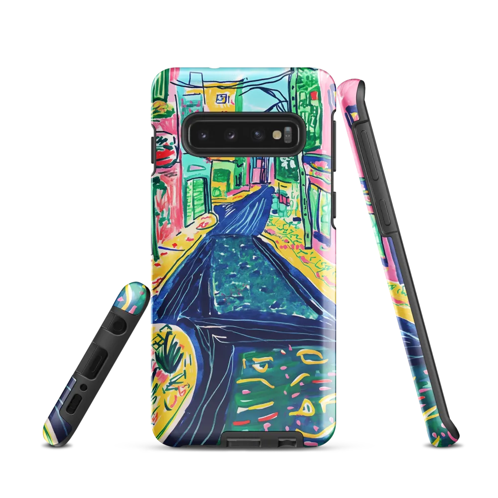 Dreamy Street in Vibrant Hues