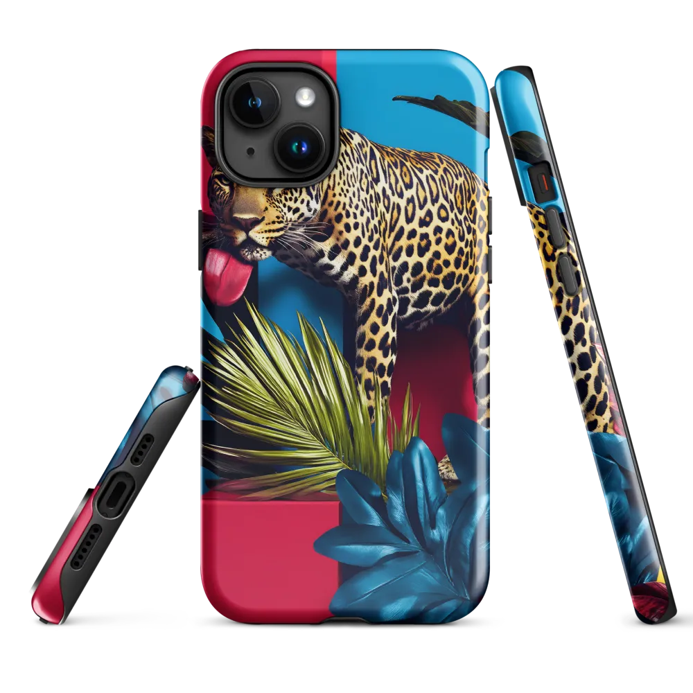 Playful Leopard in Vibrant Paradise