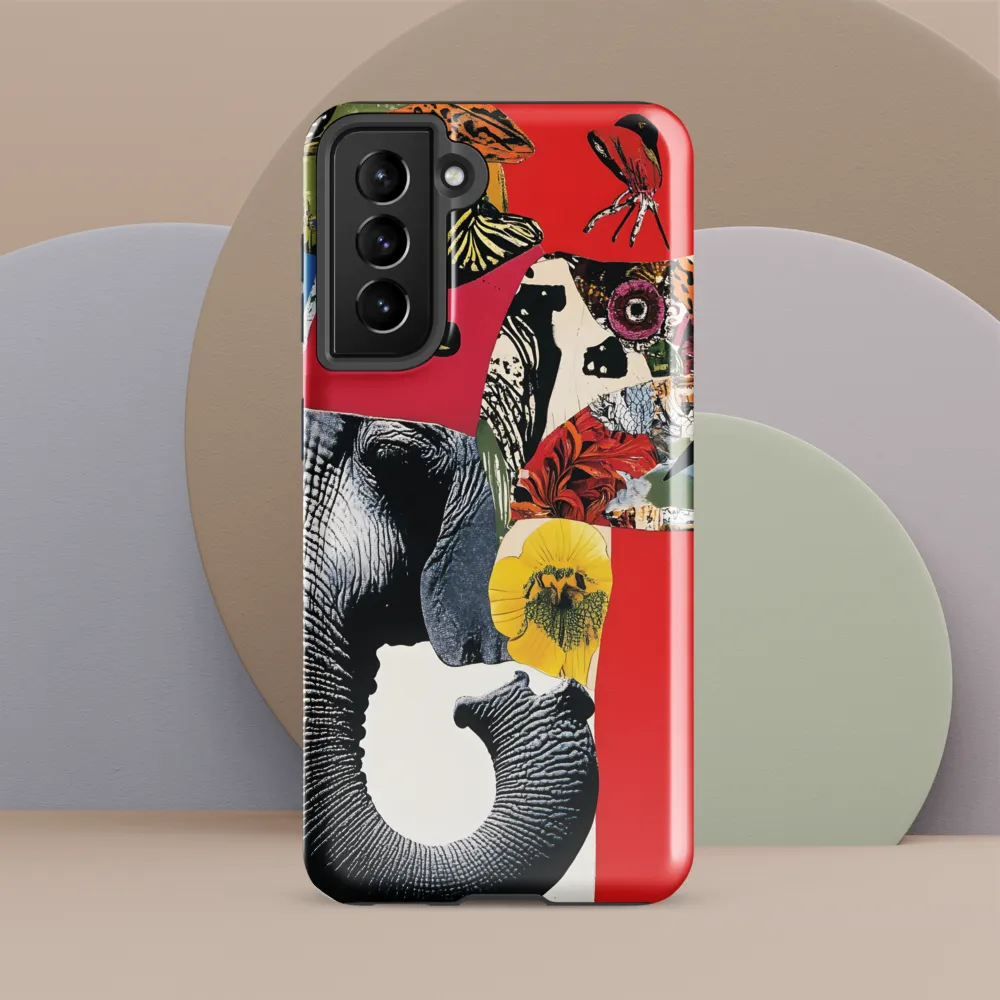 Whimsical Elephant: A Vibrant Collage of Life