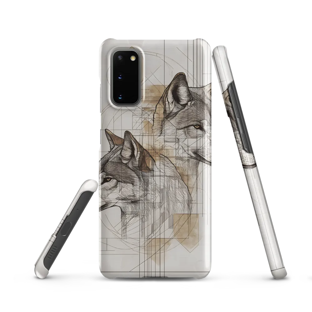 Geometric Harmony: The Essence of Wolves | Phone Case |  S20 | Snap Case | Matte