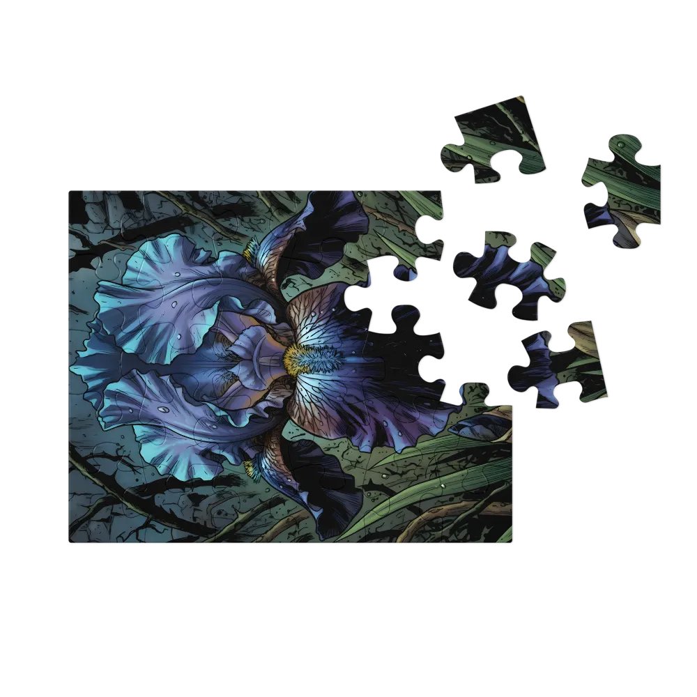 Nocturne Iris 
 Jigsaw Puzzle in Tin Box