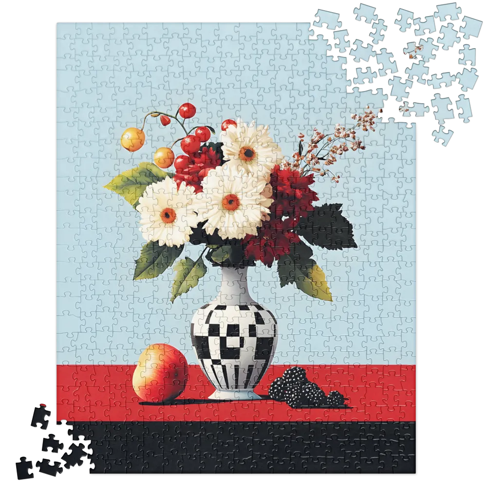 Floral Symphony: A Modern Still Life | Jigsaw Puzzle | 520 pieces