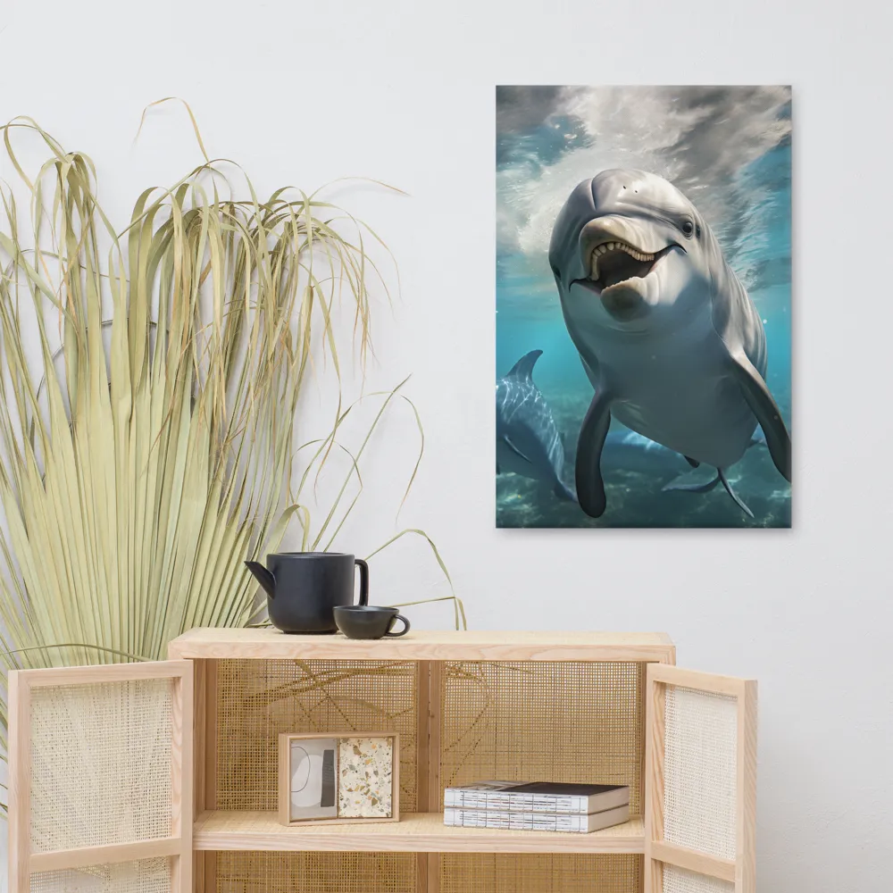 Beneath the Waves: A Dolphin's Dance