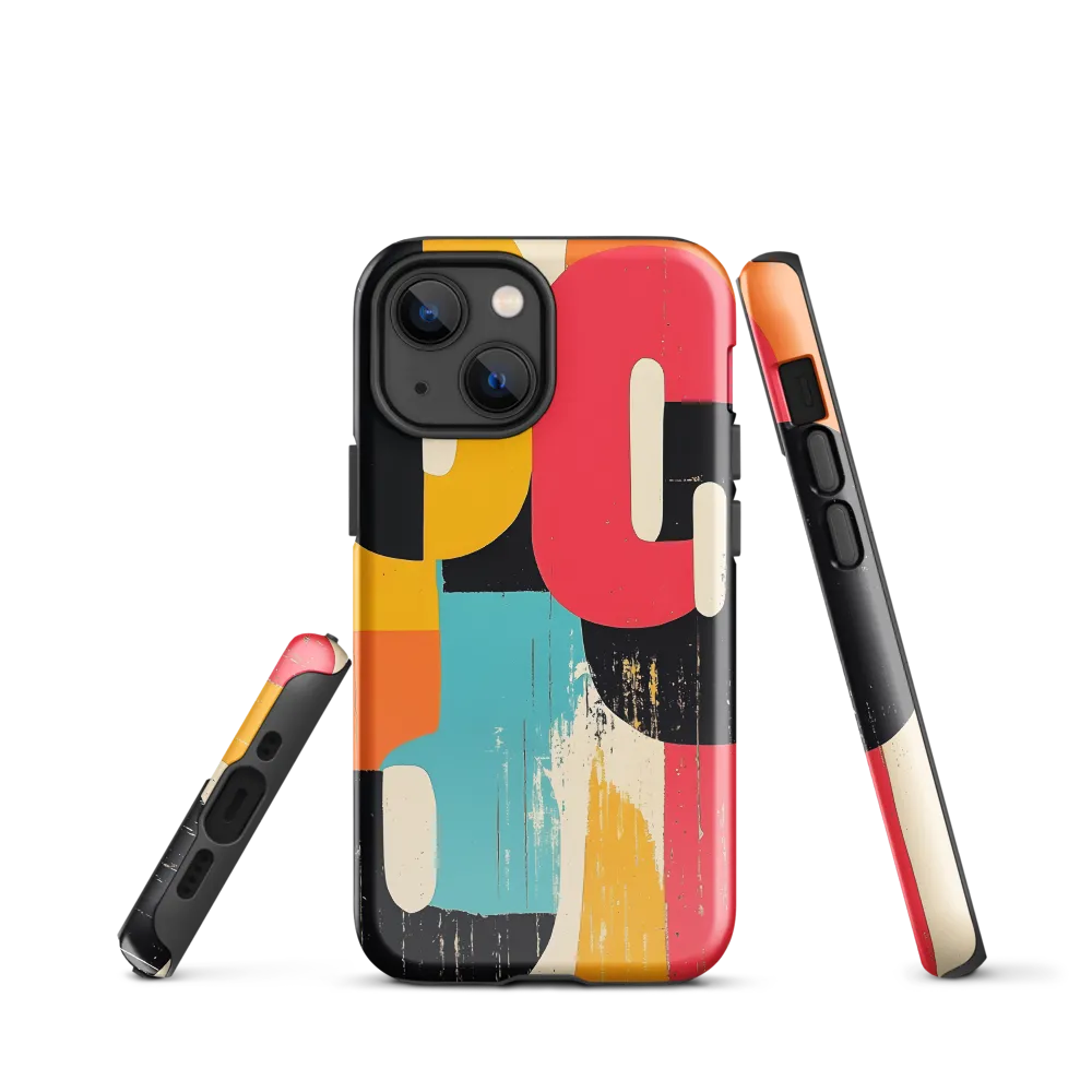 Colorful Curves: Numbers in Harmony | Phone Case |  13 mini | Tough Case | Glossy