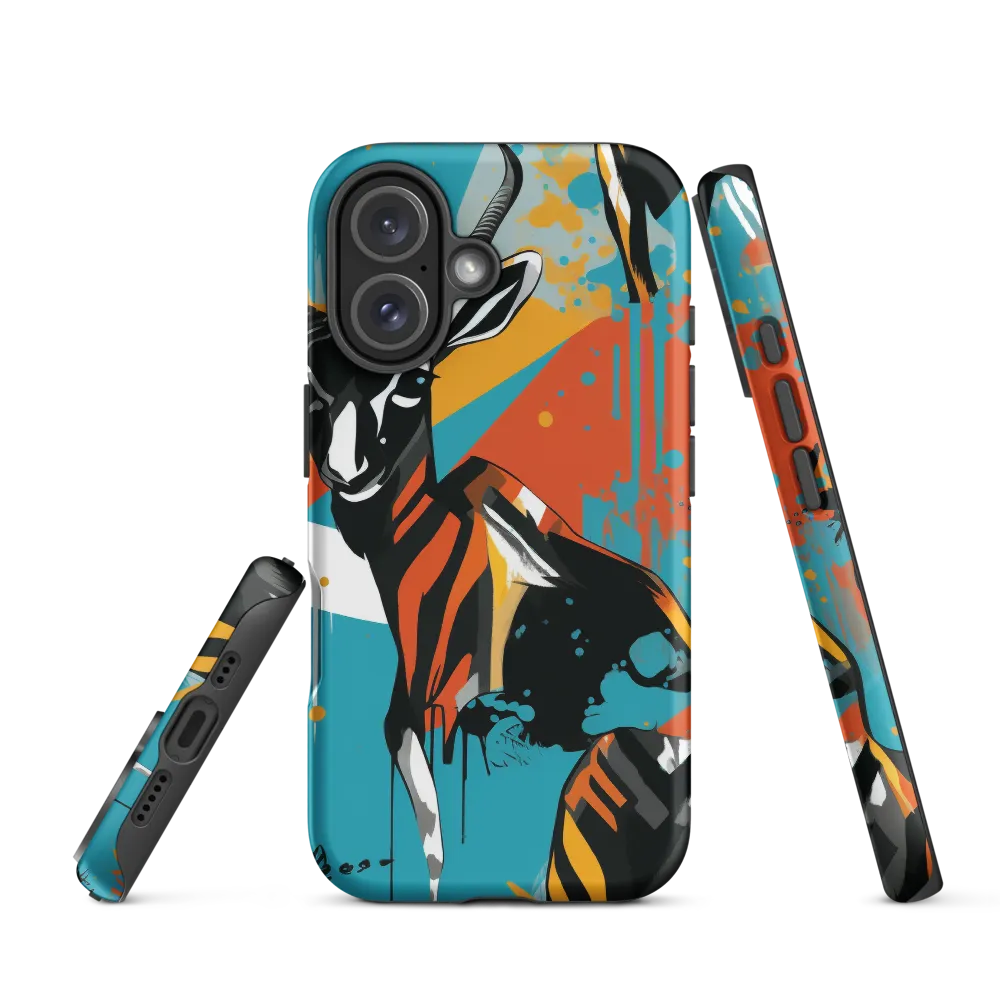 Dynamic Antelope in Vivid Abstract | Phone Case |  16 | Tough Case | Matte