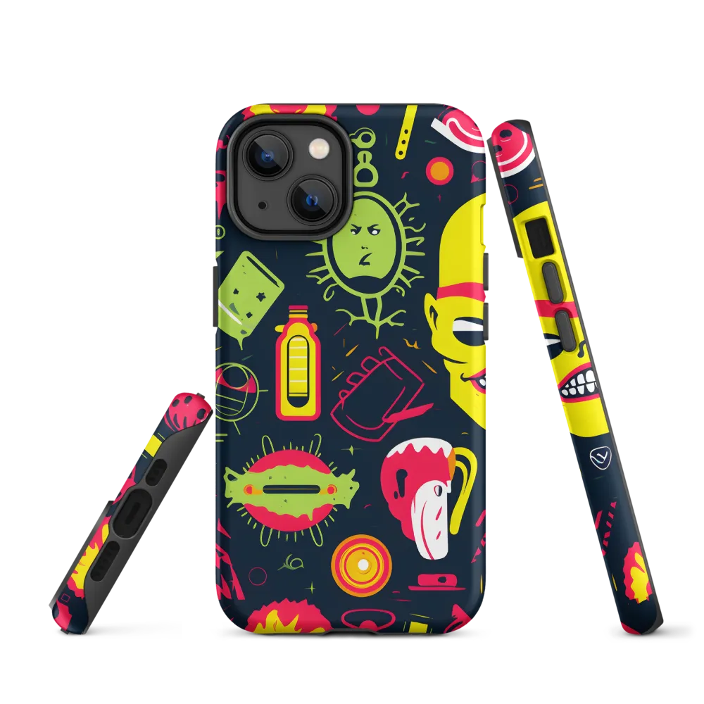Neon Revelry: A Quirky Exploration of Modern Pop Art