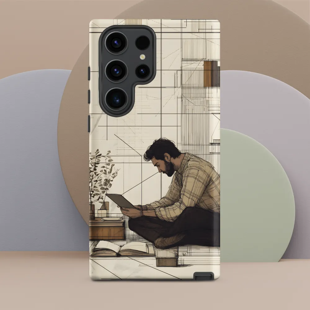 Quiet Reflections in Line | Phone Case |  S23 Ultra | Tough Case | Matte
