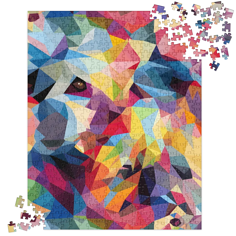 Playful Geometry: The Bear's Face | Jigsaw Puzzle | 520 pieces