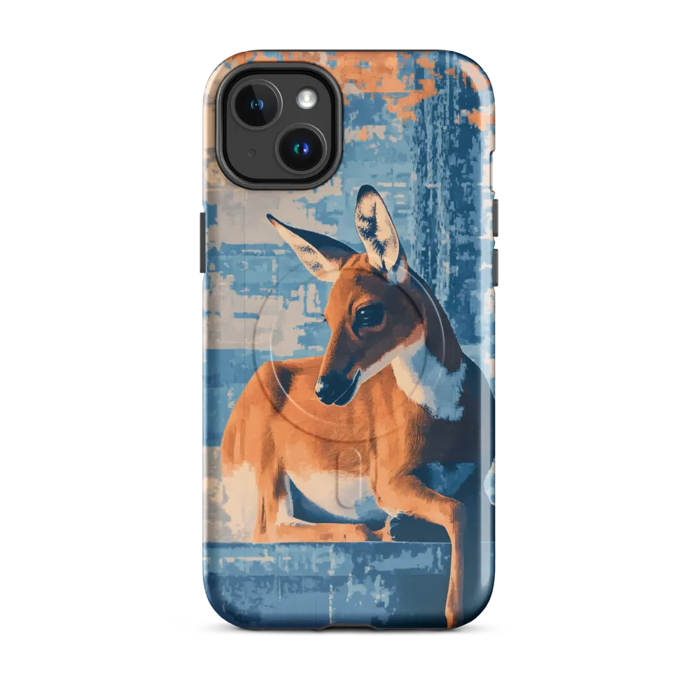 Serenity in Color: The Reclining Deer | Phone Case |  14 Plus | MagSafe® Tough Case | Glossy