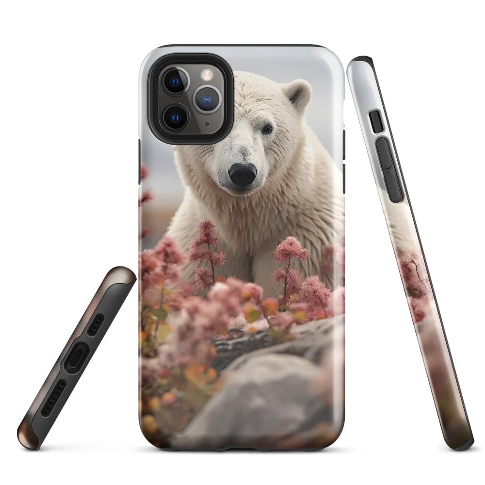 Curiosity Among Blooms: The Polar Bear | Phone Case |  11 Pro Max | Tough Case | Glossy