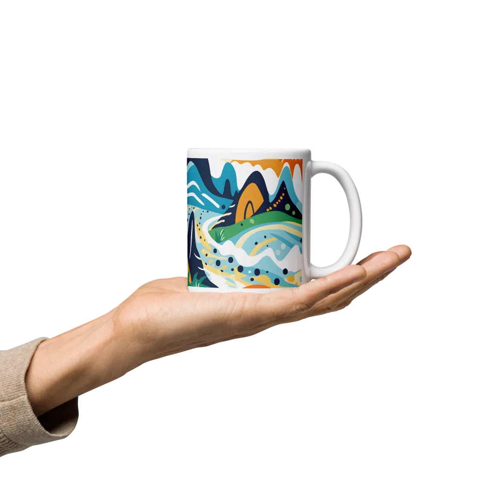 Abstract Tropical Landscape | Mugs | Multiple Sizes & Colors