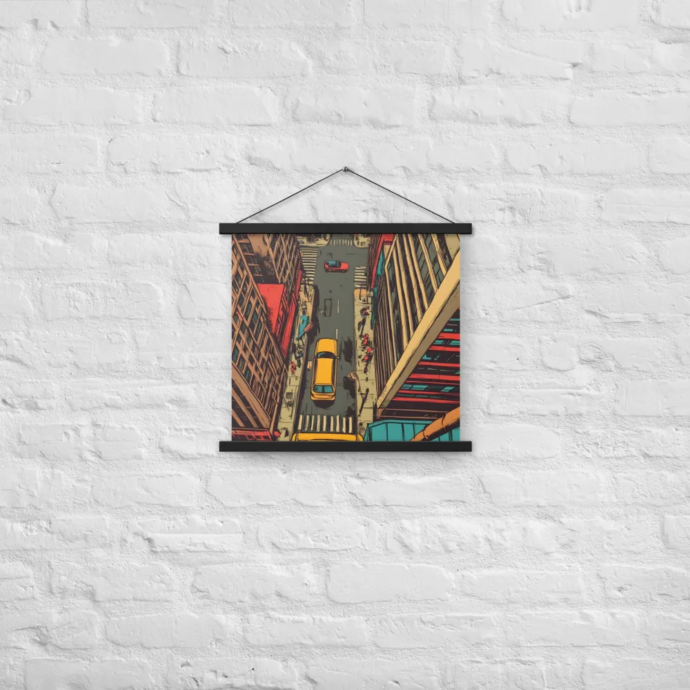 Urban Symphony | Poster With Black Wood Hanger | 18″×18″