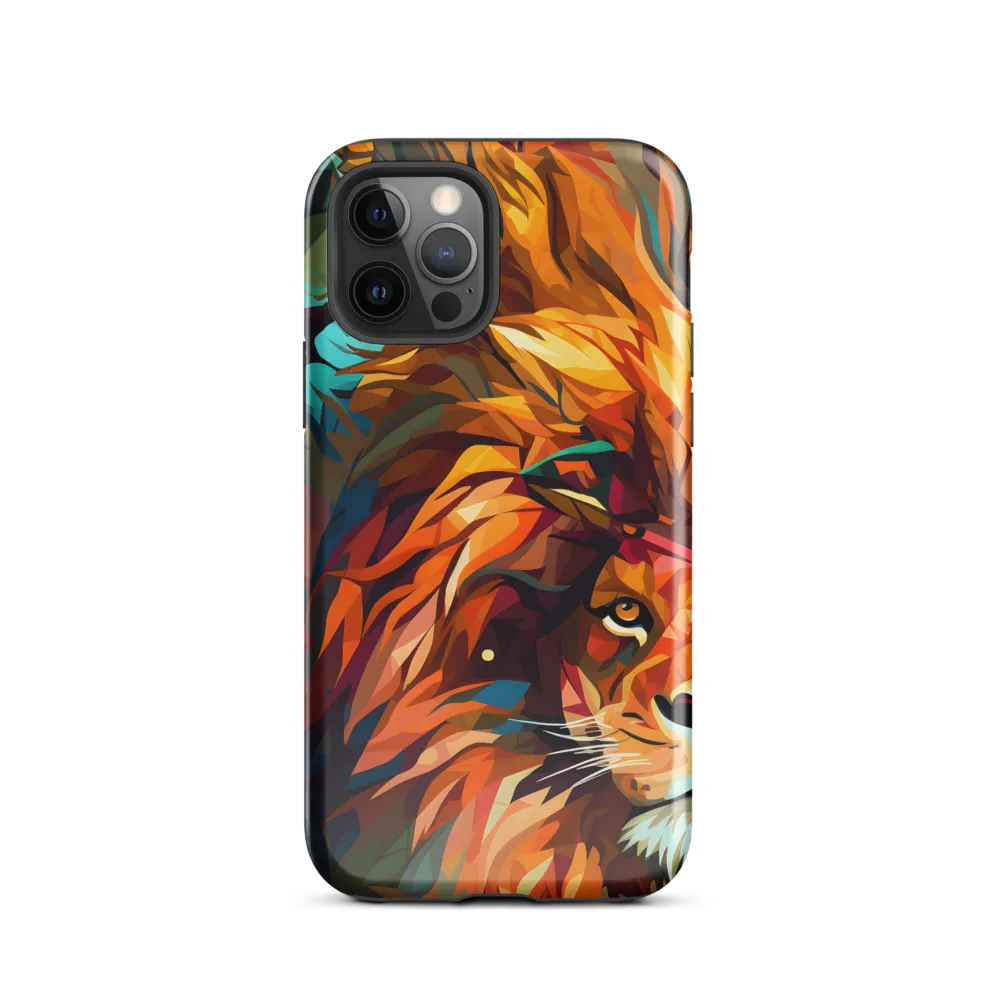 Majestic Gaze: The Polygonal Lion