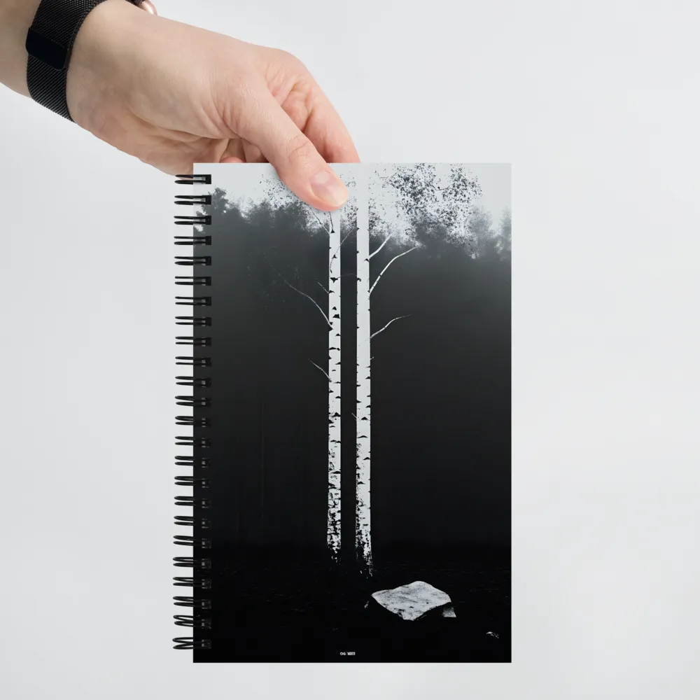 Ethereal Trees in Monochrome | Spiral Notebook