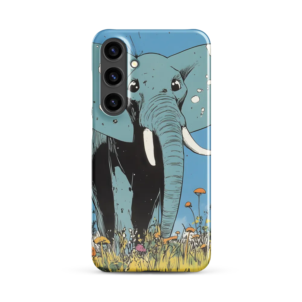 Whimsical Blue Elephant in Bloom