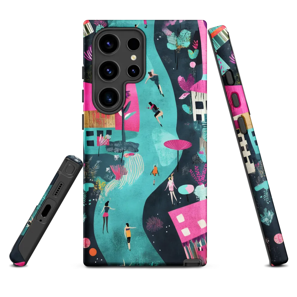 Whimsical Journey Through a Vibrant Landscape | Phone Case |  S24 Ultra | Tough Case | Matte