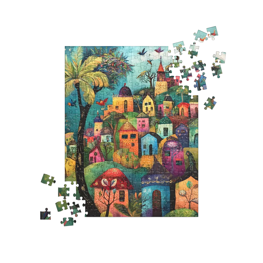 Whimsical Village Harmony | Jigsaw Puzzle | 252 pieces