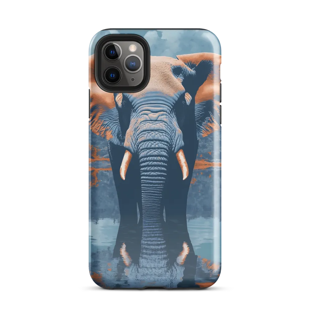 Majestic Reflection: The Elephant's Serenade | Phone Case |  11 Pro Max | Tough Case | Glossy