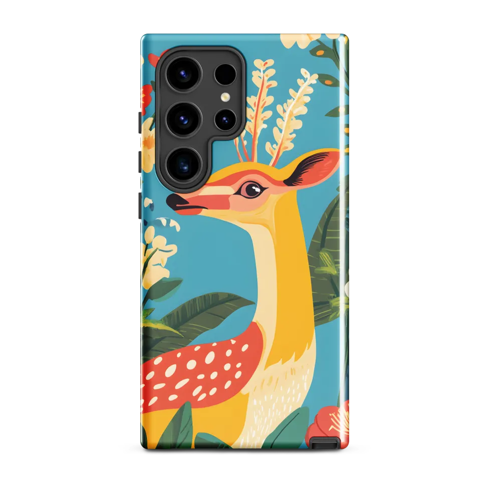 Serene Majesty: A Vibrant Deer Amidst Flora