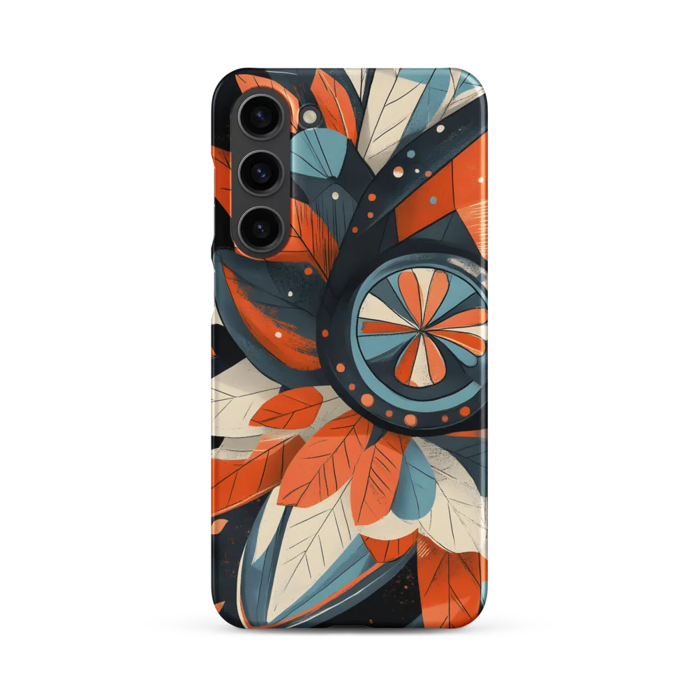 Floral Symphony in Orange and Teal