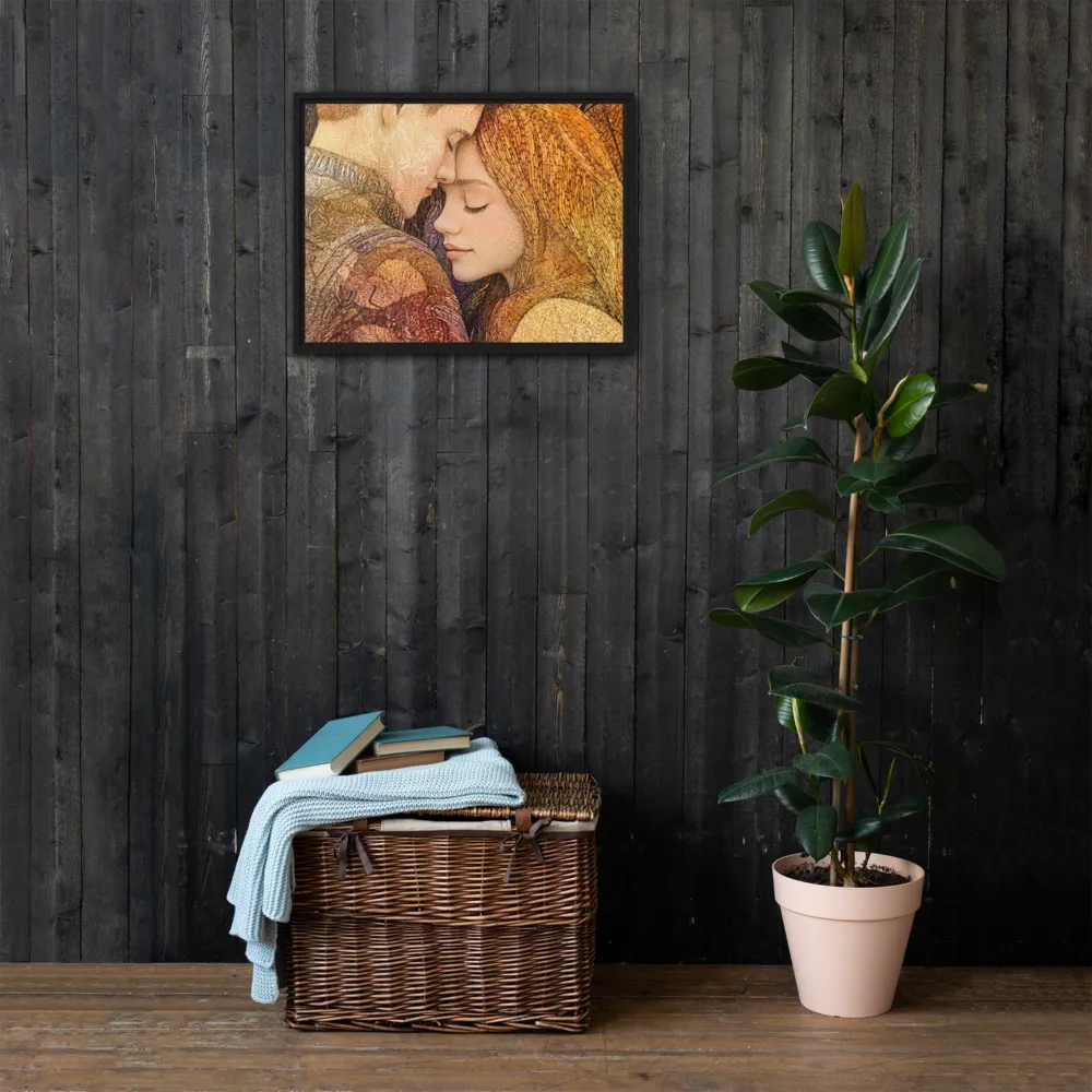 Embrace of Autumn | Canvas with Black Frame | 18″×24″