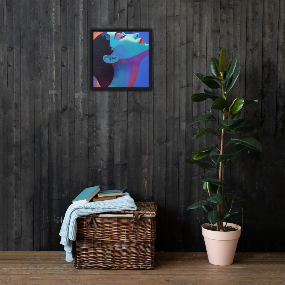 Ethereal Reverie | Canvas with Black Frame | 16″×16″
