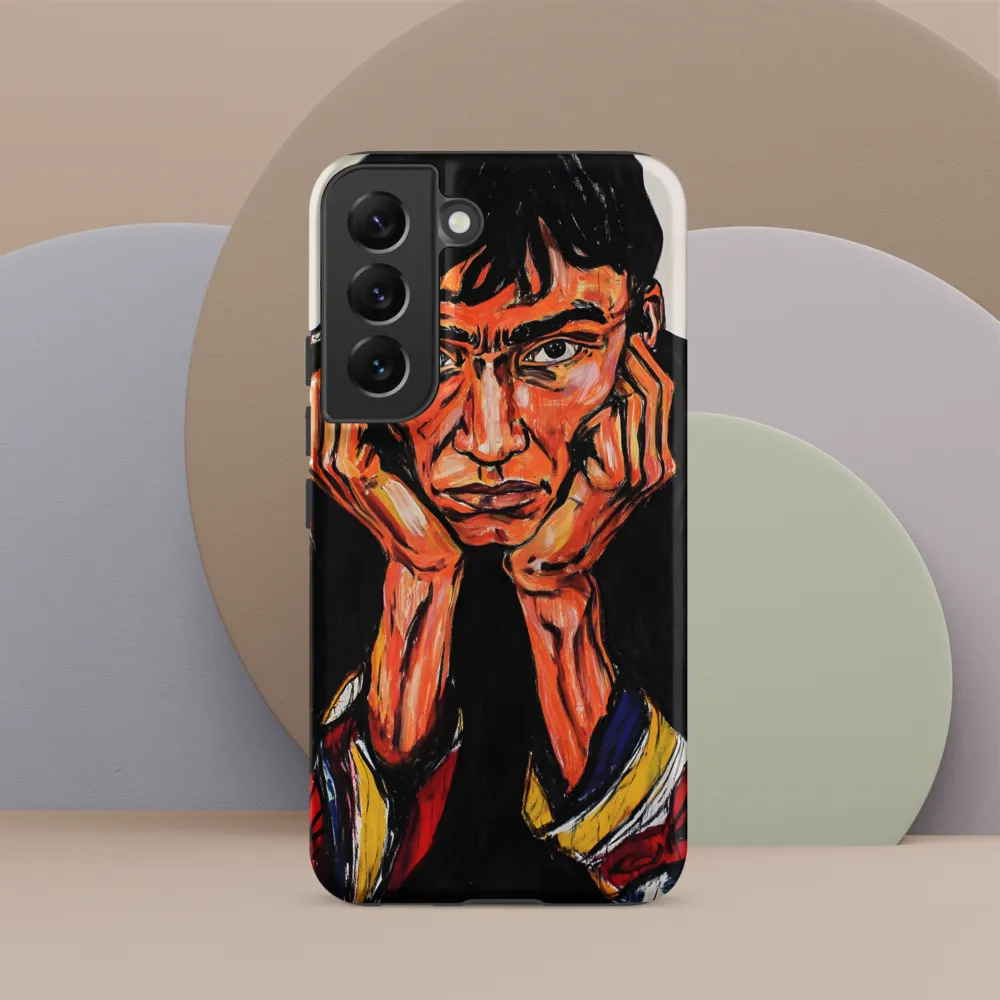Contemplative Intensity: An Expressionist Portrait