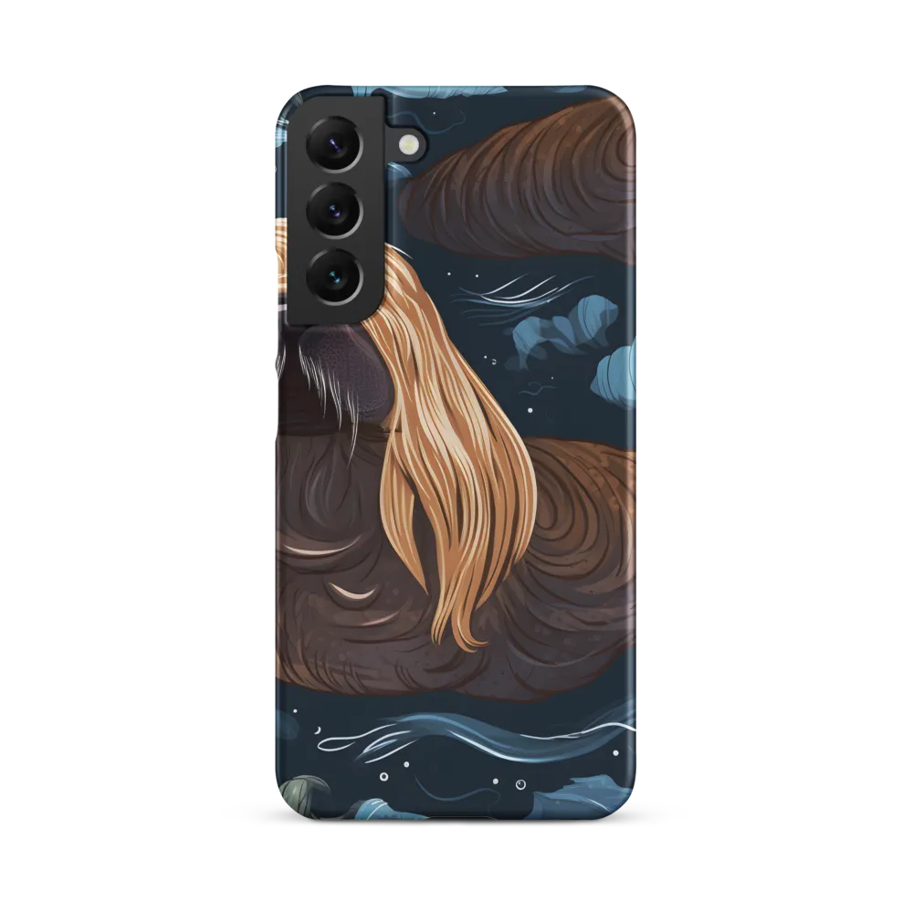 Whimsical Walruses in Deep Blue