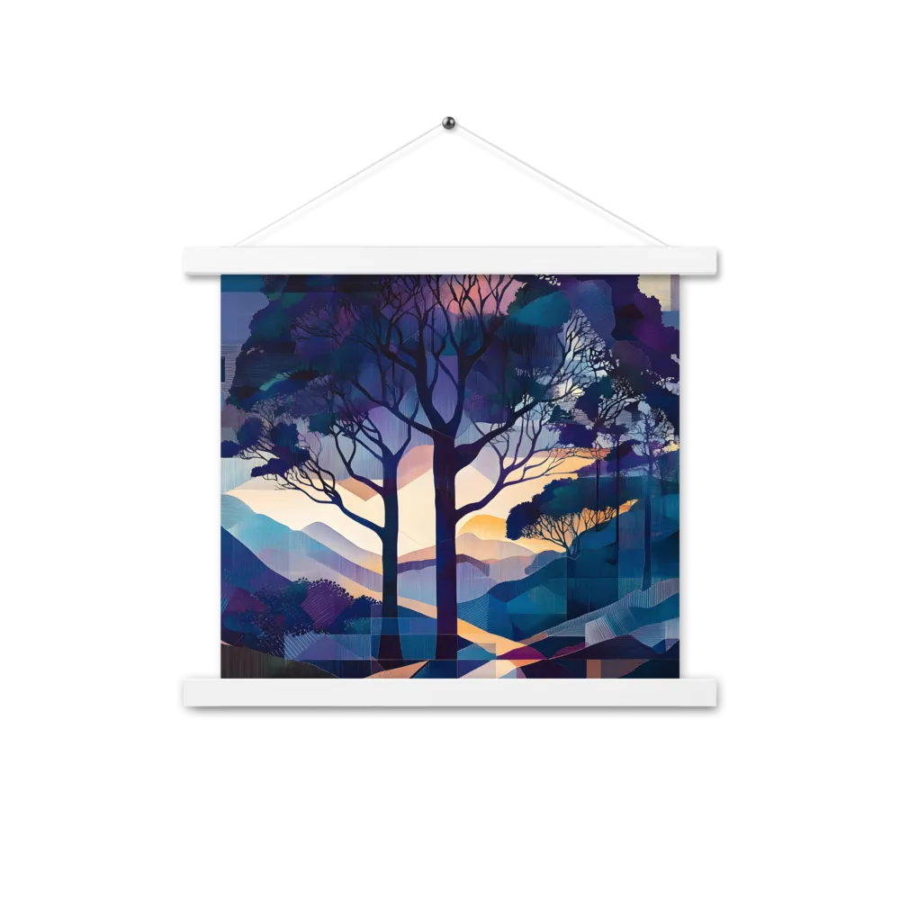 Tranquil Geometry: A Journey Through Color | Poster With White Wood Hanger | 14″×14″