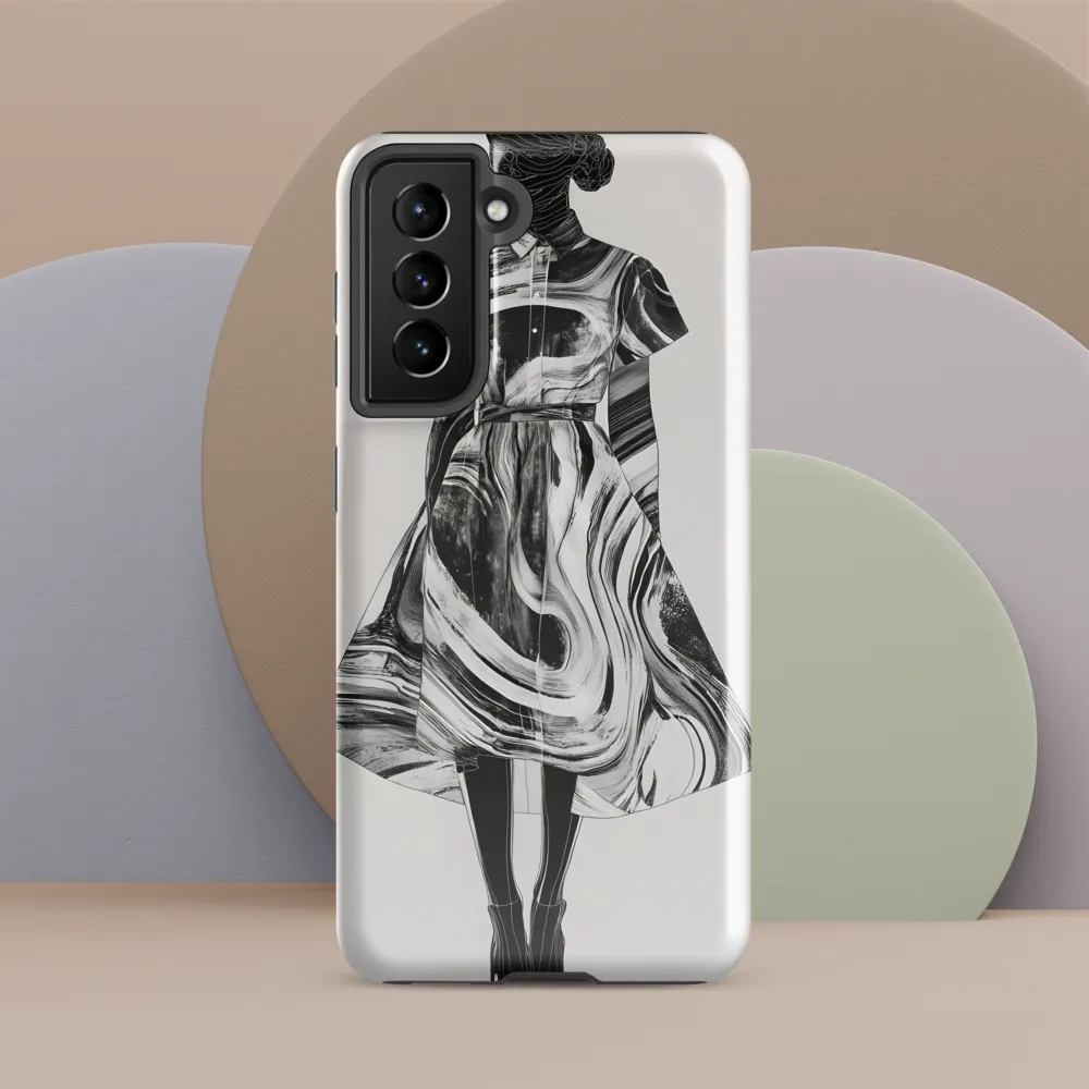 Marbled Shirt Dress — Monochrome Silhouette