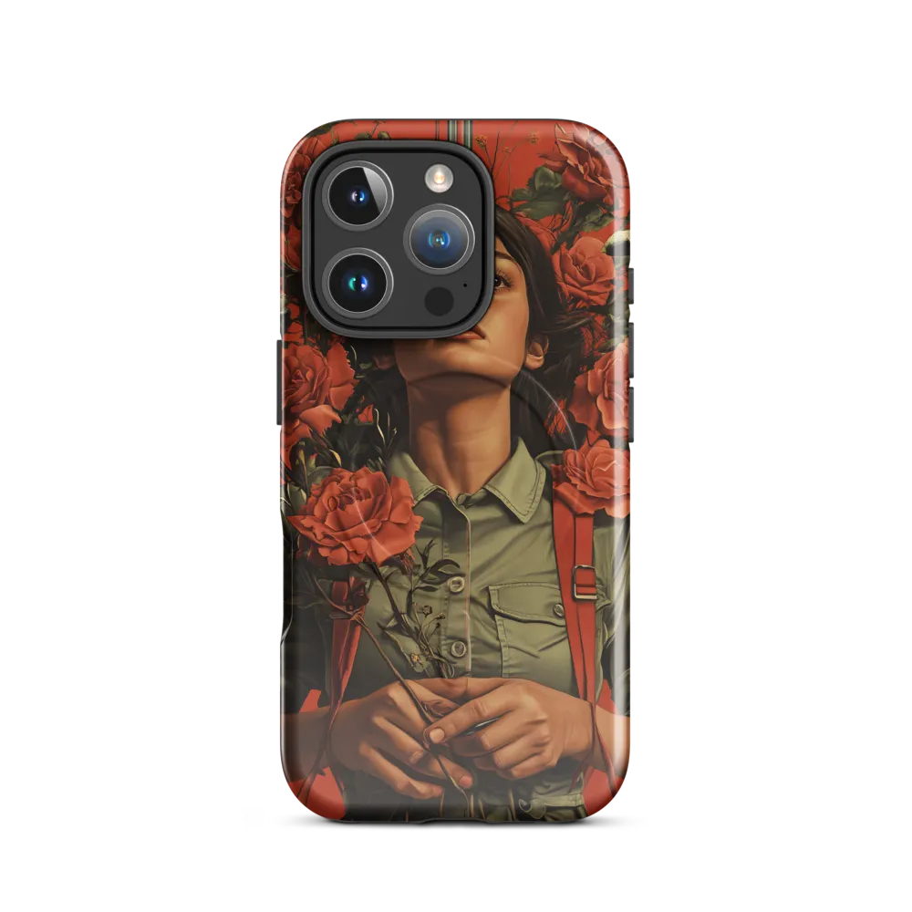 Harmony and Strength: A Portrait Among Roses