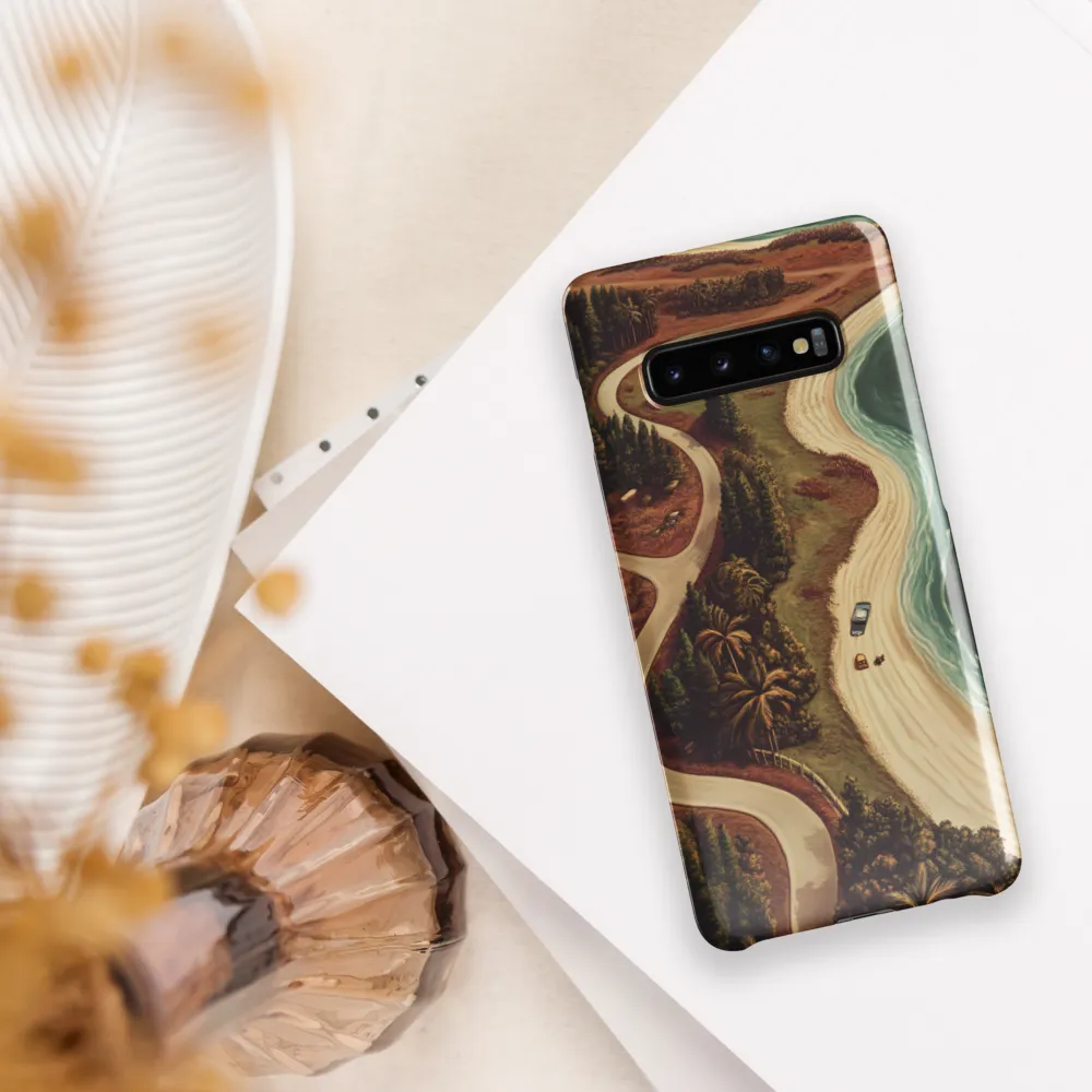 Winding Serenity: A Coastal Journey | Phone Case |  S10 Plus | Snap Case | Glossy