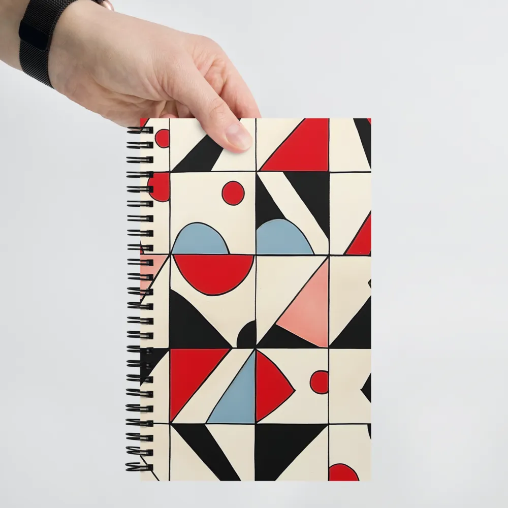 Dynamic Geometric Harmony | Spiral Notebook