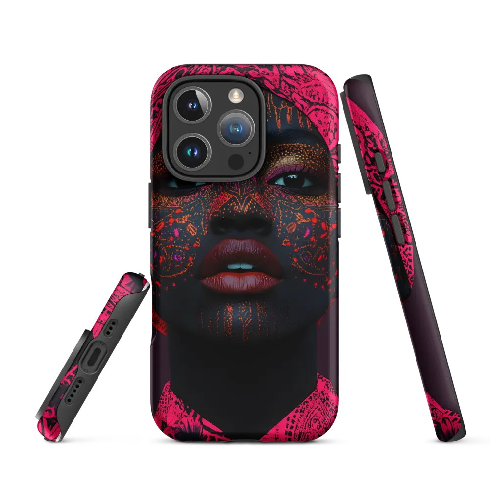 Neon Adornments: A Portrait of Cultural Expression