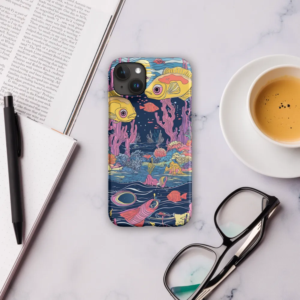 Underwater Dreamscape: A Playful Encounter | Phone Case |  15 Plus | Snap Case | Matte