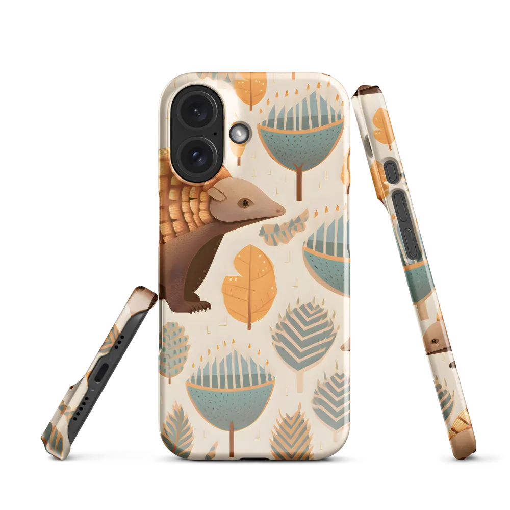 Pangolins in a Whimsical Habitat | Phone Case |  16 | Snap Case | Glossy