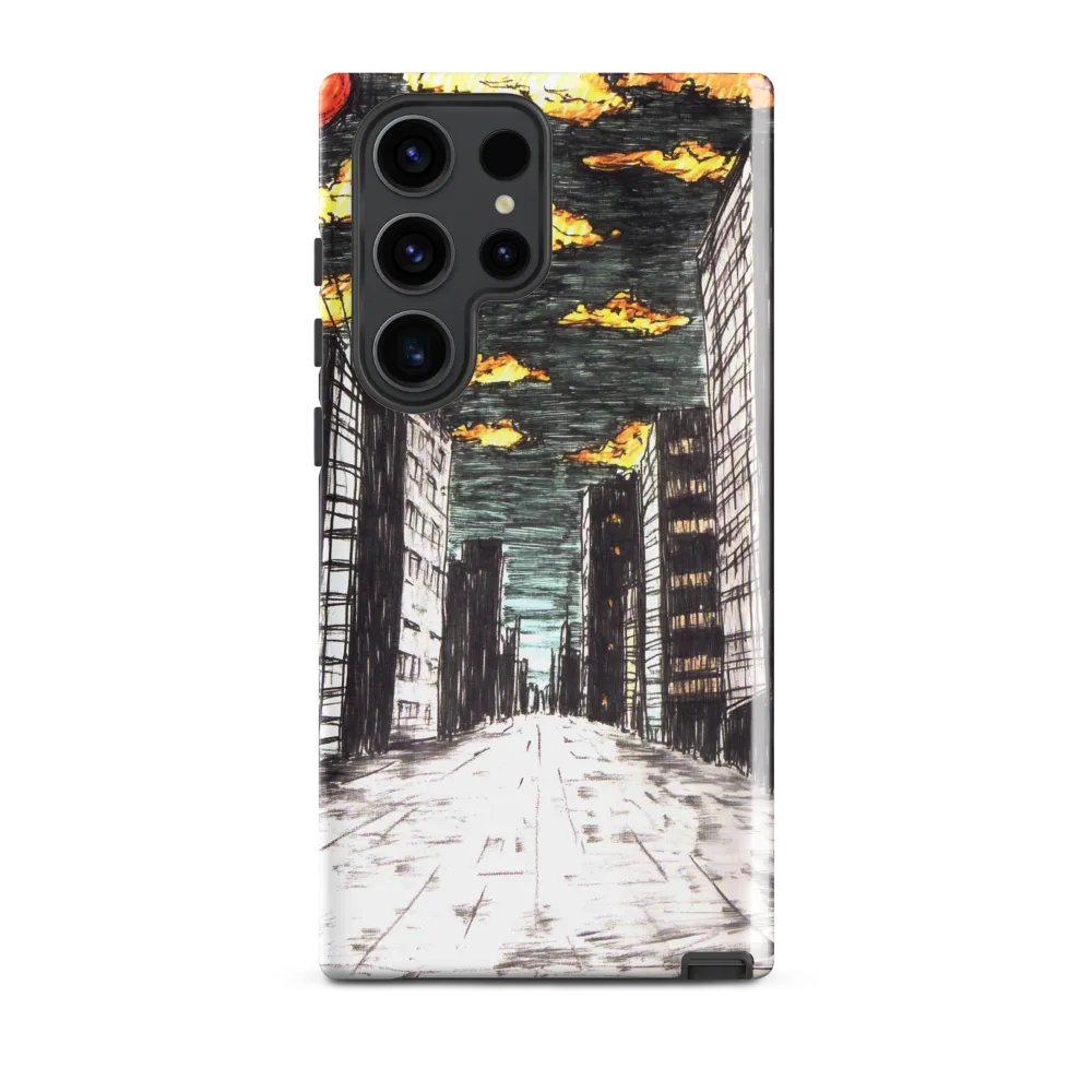 Eclipsed Cityscape | Phone Case |  S23 Ultra | Tough Case | Glossy